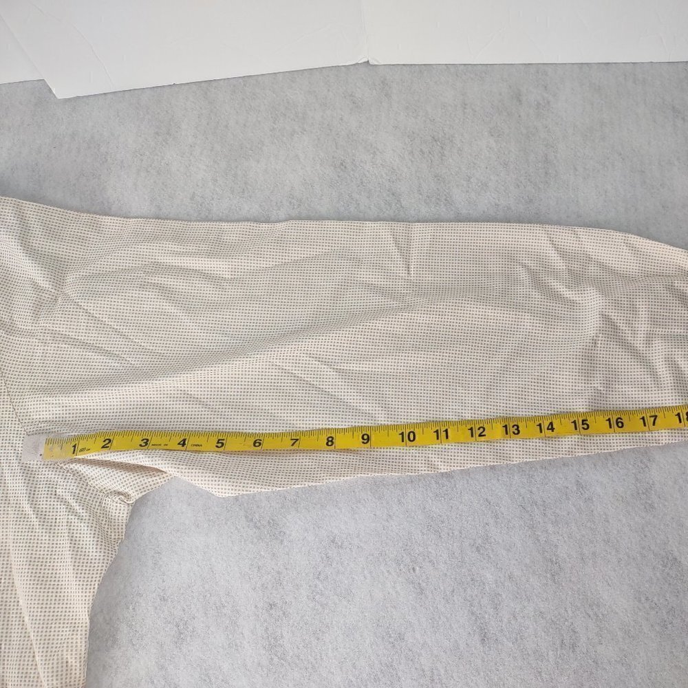 Sam Surin Gold/White Checked 8 Button Dress Shirt (See photo's for approx meas) - Picture 7 of 10